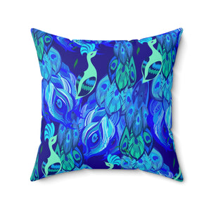 26PCF  Peacock Feather Pillow