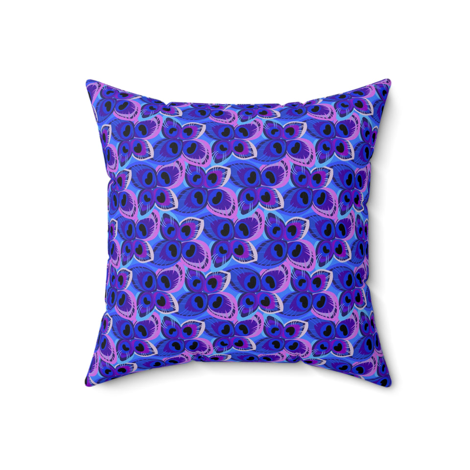 21PCF  Peacock Feather Pillow