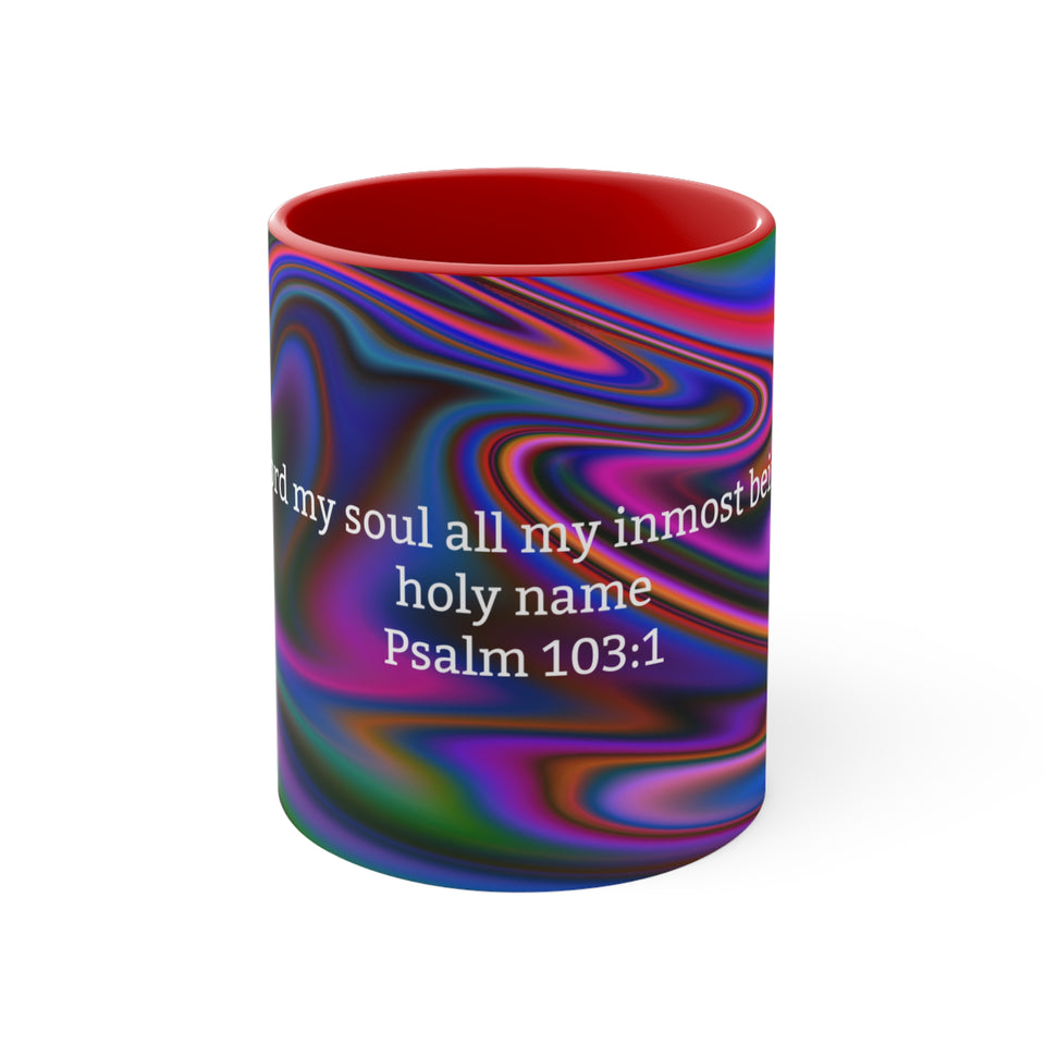 46CMSM  Colorful Marble Psalms 103:1 Mug