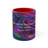 46CMSM  Colorful Marble Psalms 103:1 Mug