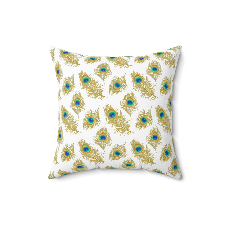 16PCF  Peacock Feather Pillow