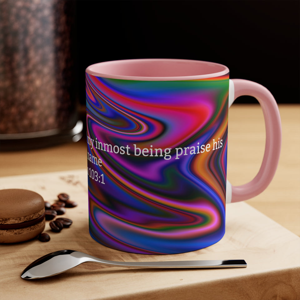 46CMSM  Colorful Marble Psalms 103:1 Mug