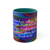 77CMSM  Colorful Marble Isaiah 41:10  Mug