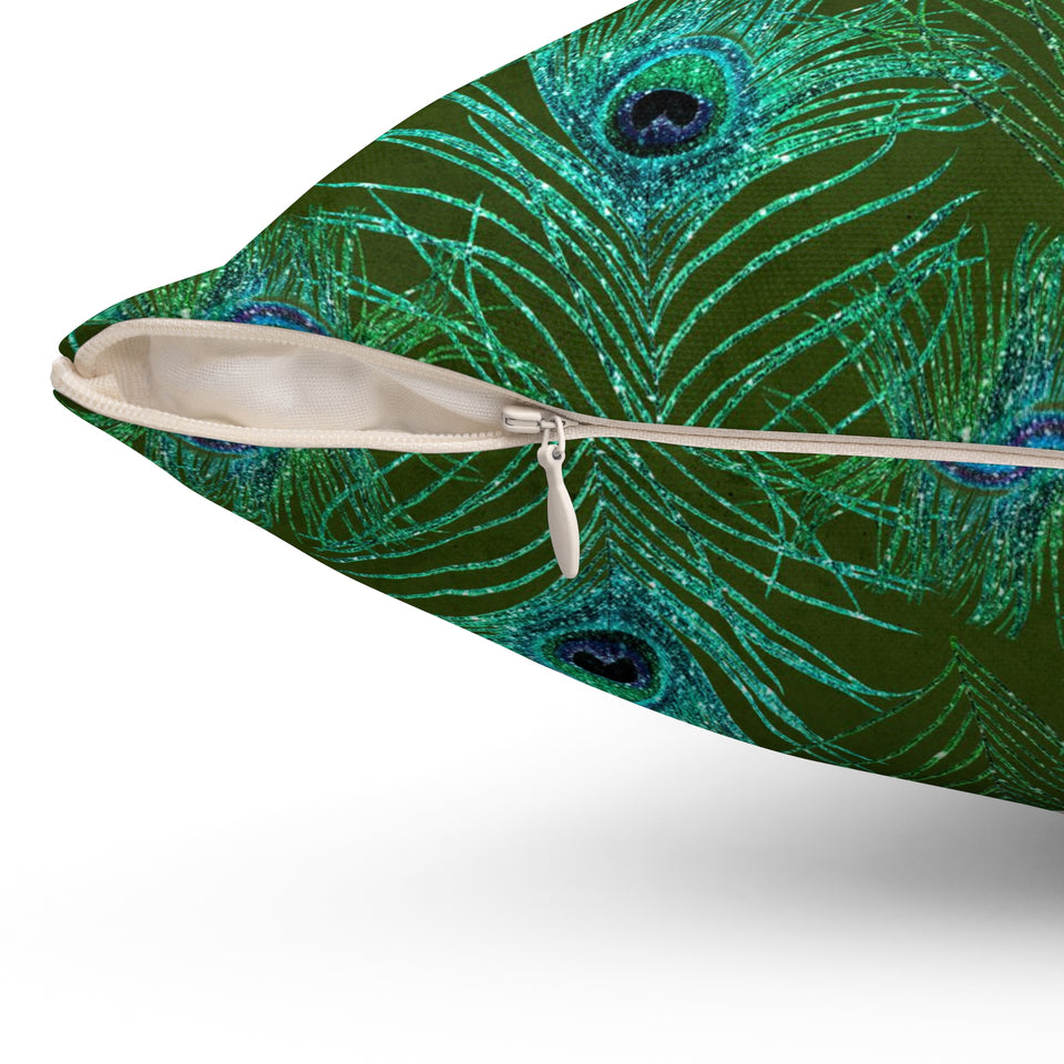 7PCF Peacock Feather Pillow
