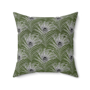 8PCF  Peacock Feather Pillow