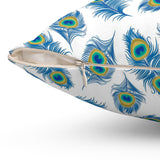 17PCF  Peacock Feather Pillow