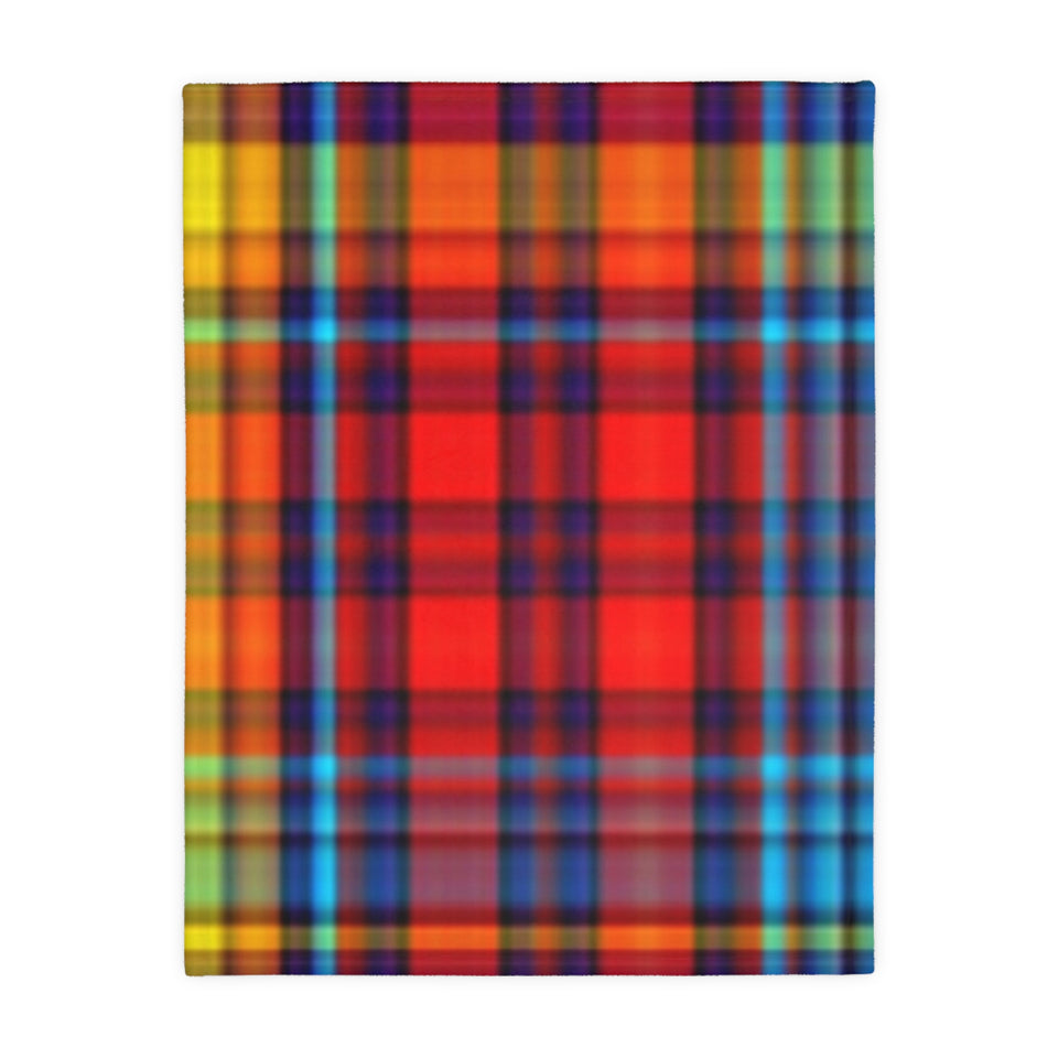 47CB  Colorful Plaid Blanket
