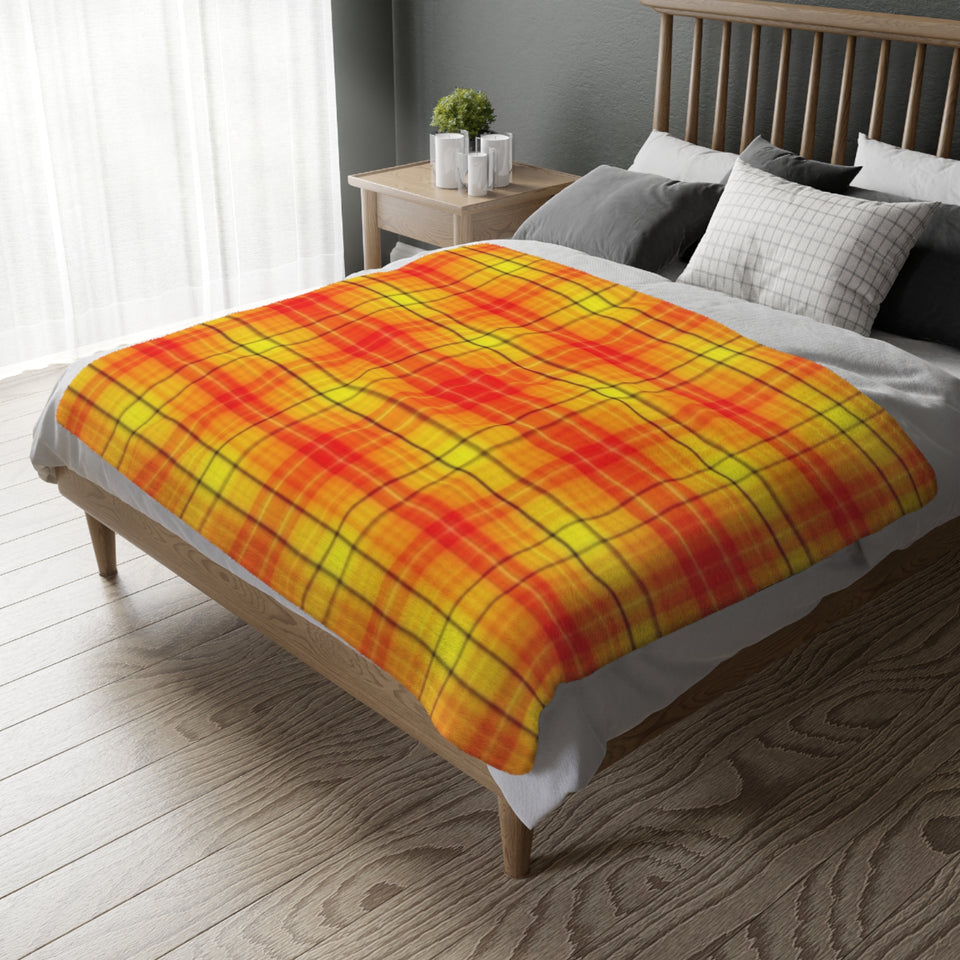 36CB  Colorful Plaid Blanket