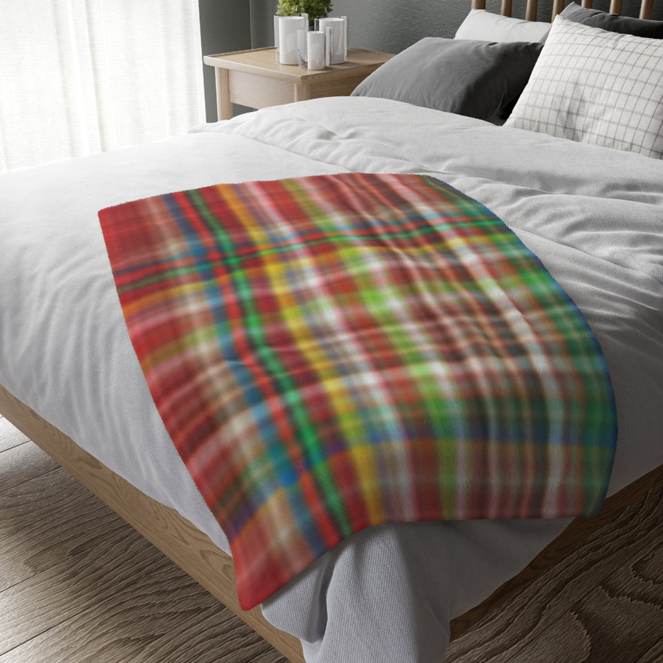42CB  Colorful Plaid Blanket