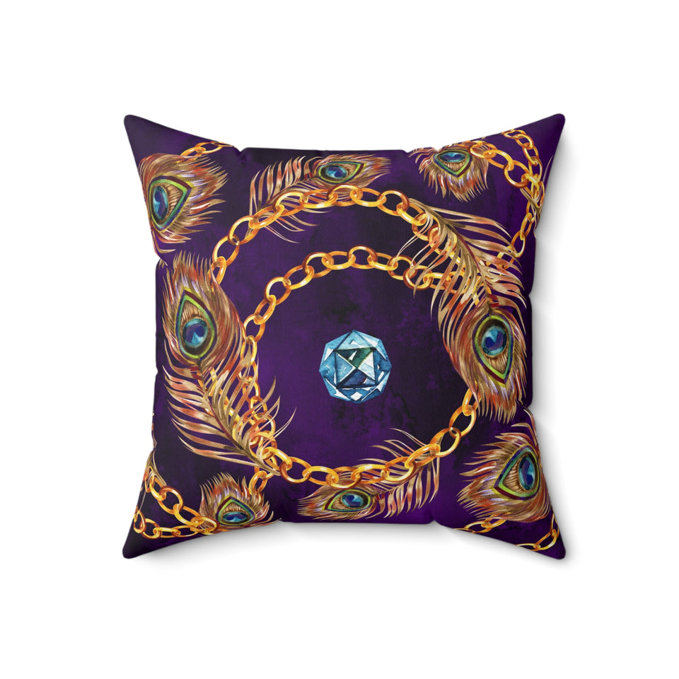 29PCF  Peacock Feather Pillow