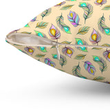 28PCF  Peacock Feather Pillow