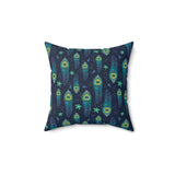 49PCF  Peacock Feather Pillow