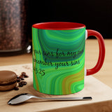 22CMSM  Colorful Marble Isaiah 43:25  Mug