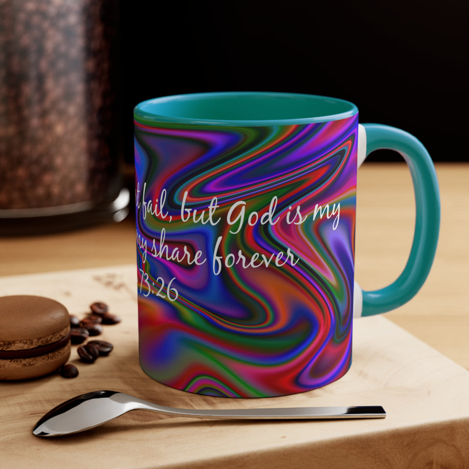 71CMSM  Colorful Marble Psalms 73:26 Mug