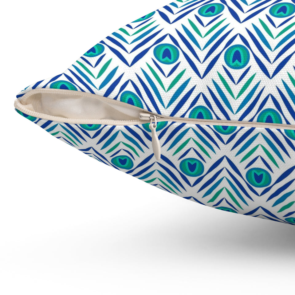 15PCF  Peacock Feather Pillow