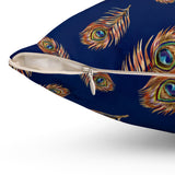 33PCF  Peacock Feather Pillow