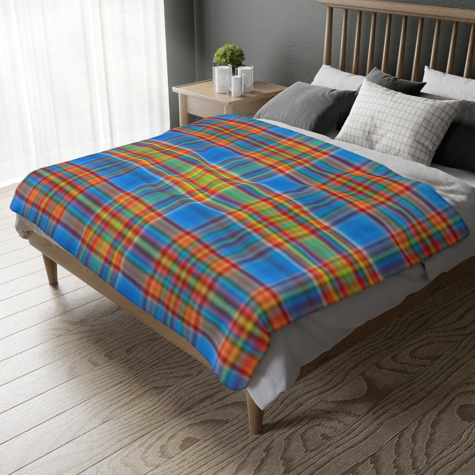 70CB Colorful Plaid Blanket