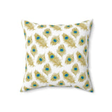 16PCF  Peacock Feather Pillow