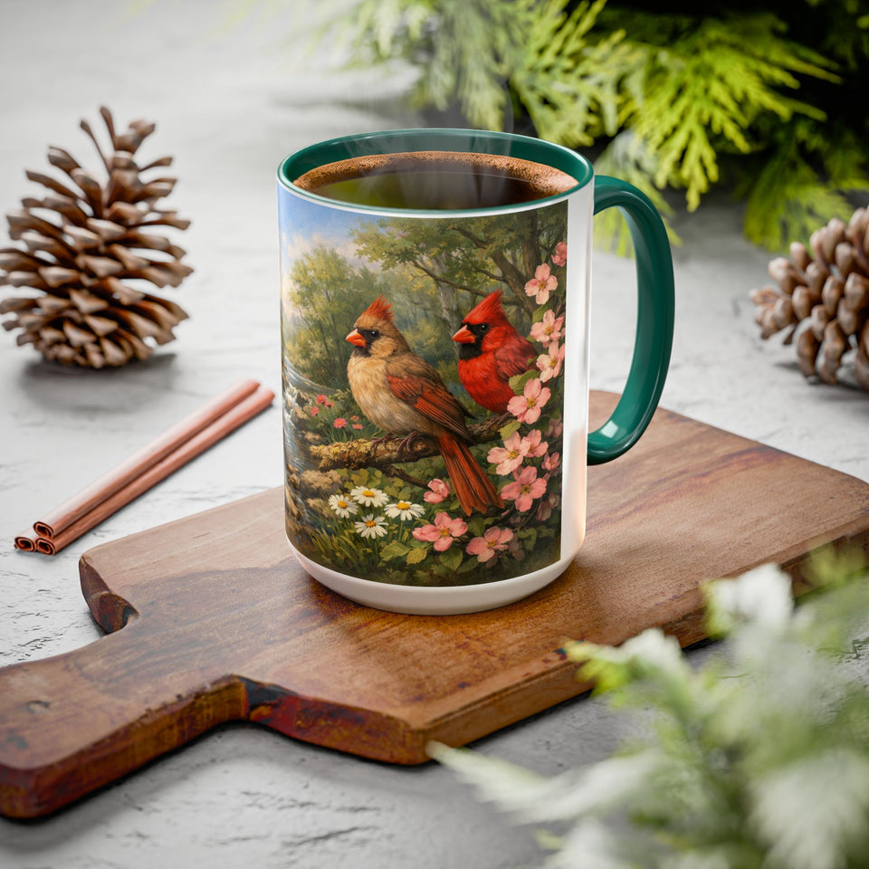AM1   Cardinal Floral Ceramic Mug