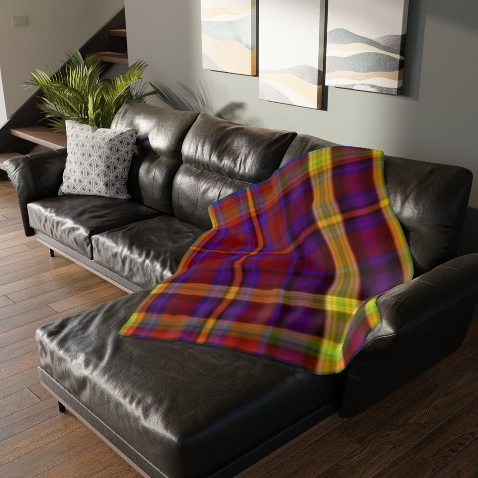52CB  Colorful Plaid Blanket