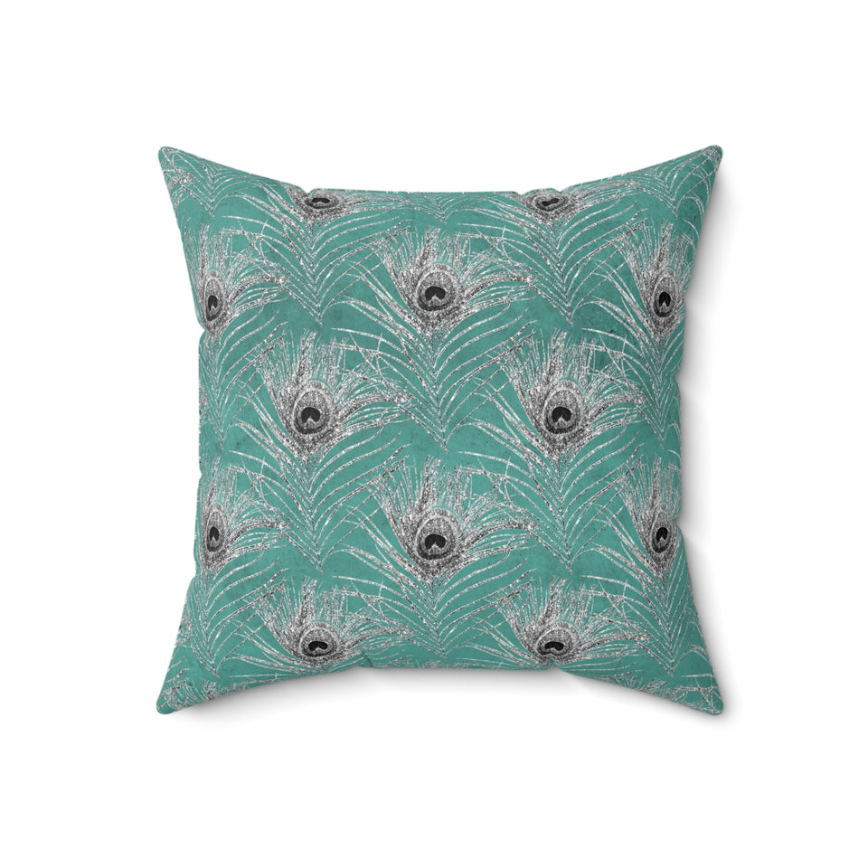 4PCF  Peacock Feather Pillow