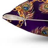 29PCF  Peacock Feather Pillow