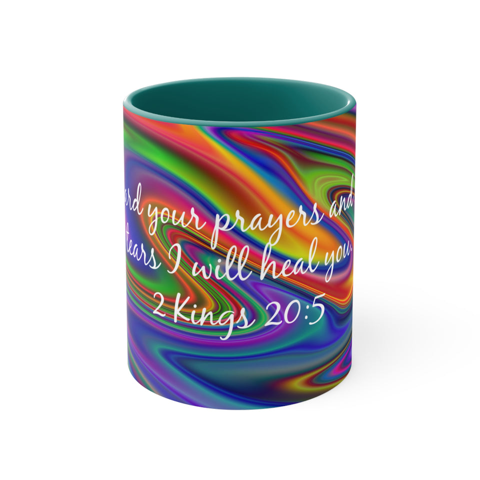 65CMSM  Colorful Marble 2 Kings 20:5 Mug