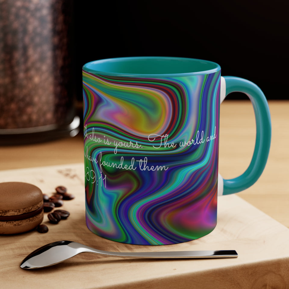 52CMSM  Colorful Marble Psalms 89:11  Mug