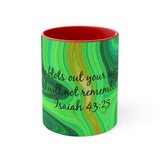 22CMSM  Colorful Marble Isaiah 43:25  Mug