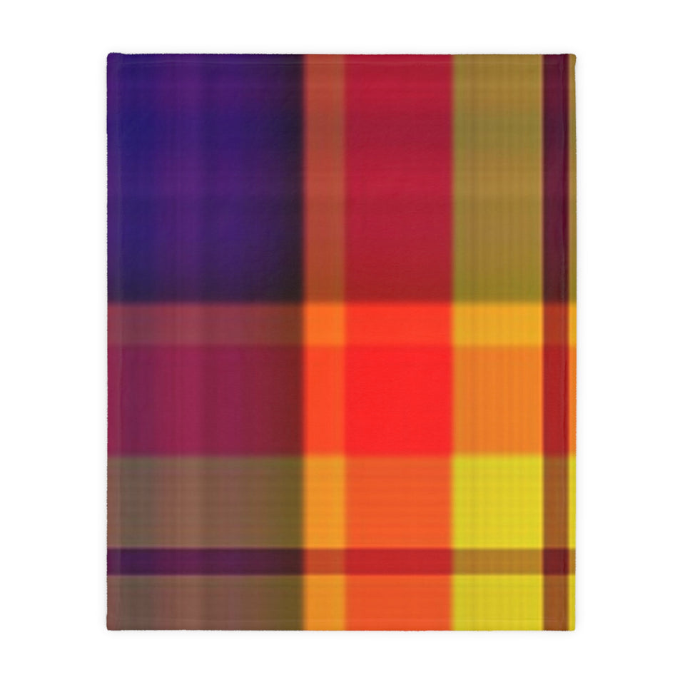 39CB  Colorful Plaid Blanket