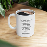 5JMM   James Madison Historical quote mug