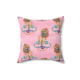 47PCF  Peacock Feather Pillow