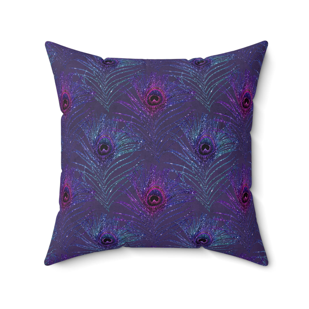14PCF  Peacock Feather Pillow