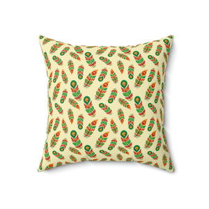 43PCF  Peacock Feather Pillow