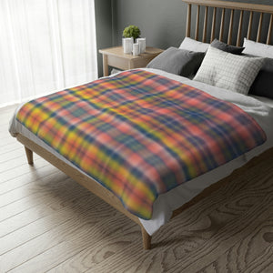 3CB  Colorful Plaid Blanket