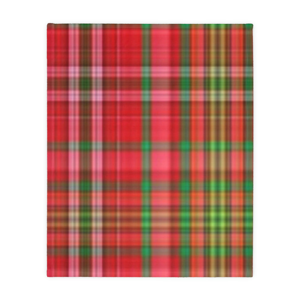 62CB  Colorful Plaid Blanket