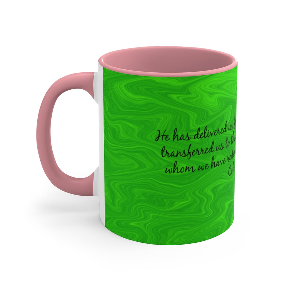 5CMSM  Colorful Marble Colossians 1:13-14 Mug