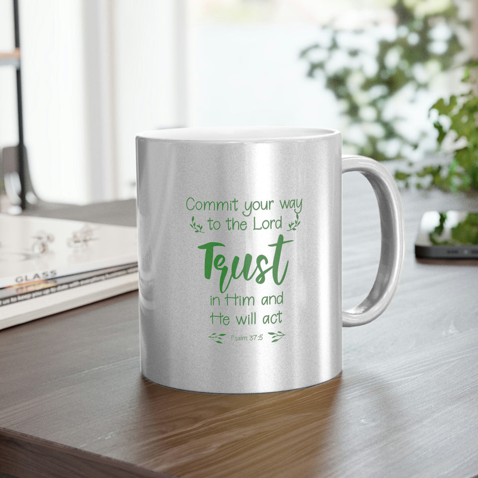 22SGM  Silver and Gold Christian Mug