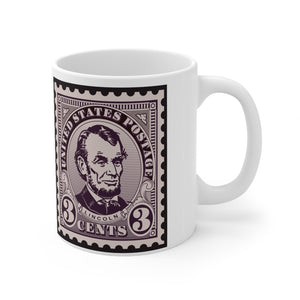 4ALSM  Abraham Lincoln US Stamp mug