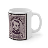 4ALSM  Abraham Lincoln US Stamp mug
