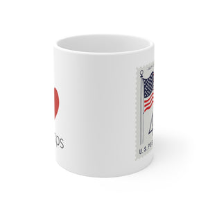 1FSM  US Flag Stamp Mug