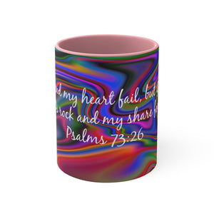 71CMSM  Colorful Marble Psalms 73:26 Mug