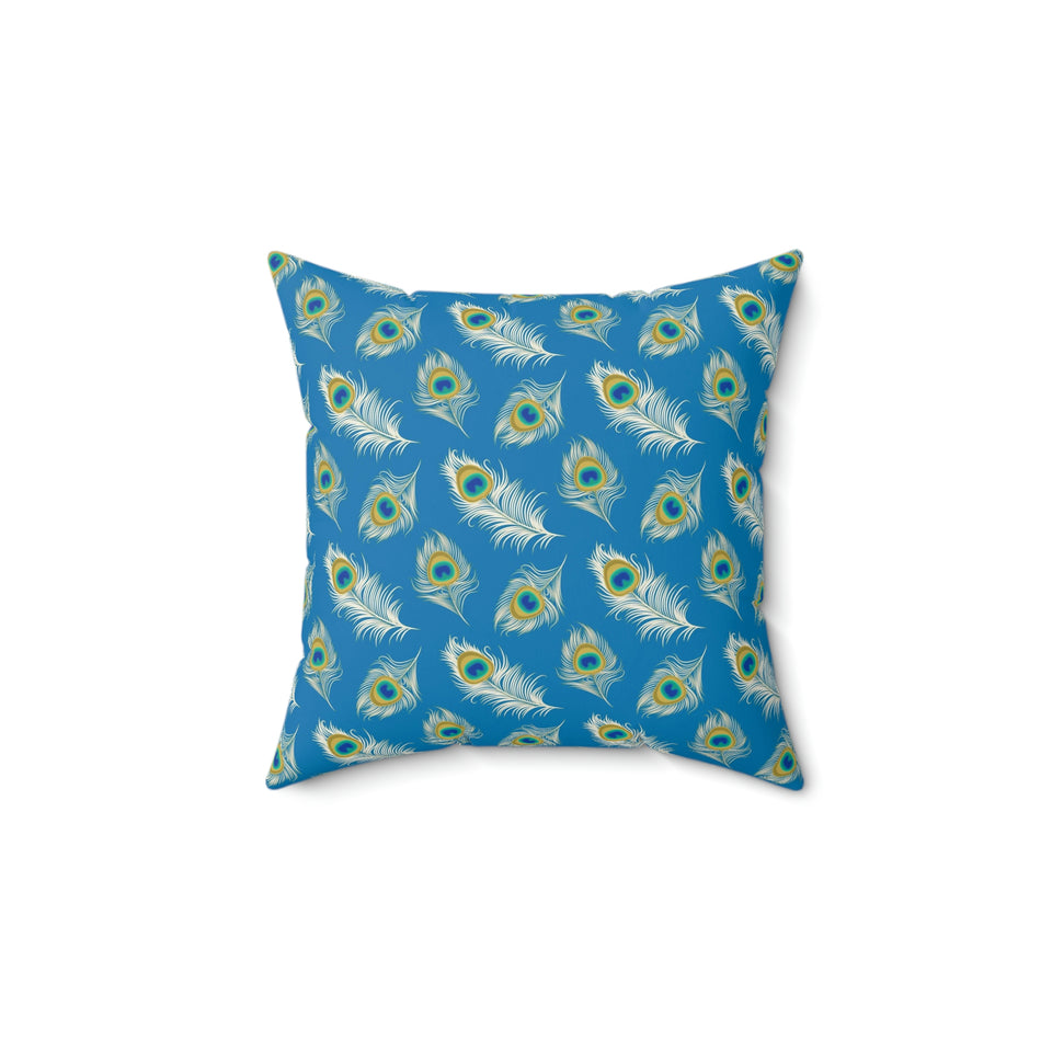 19PCF  Peacock Feather Pillow