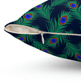 34PCF  Peacock Feather Pillow
