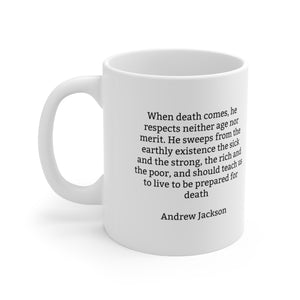 11JQM  Andrew Jackson Historical quote mug