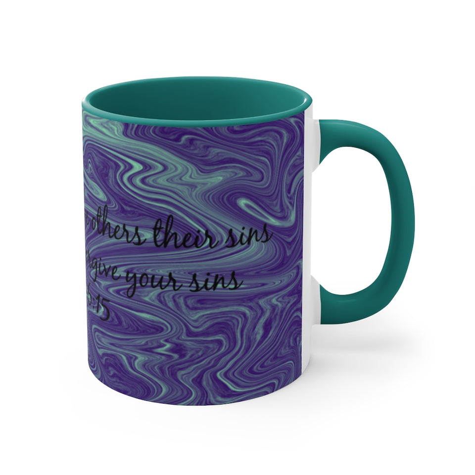 3CMSM  Colorful Marble Matthew 6:15 Mug