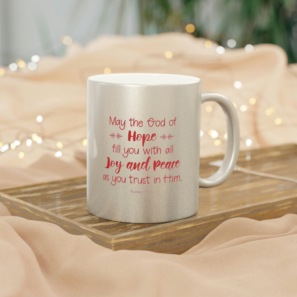 14SGM  Silver and Gold Christian Mug