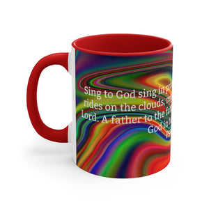 42CMSM Colorful Marble Psalms 68:4-5  Mug