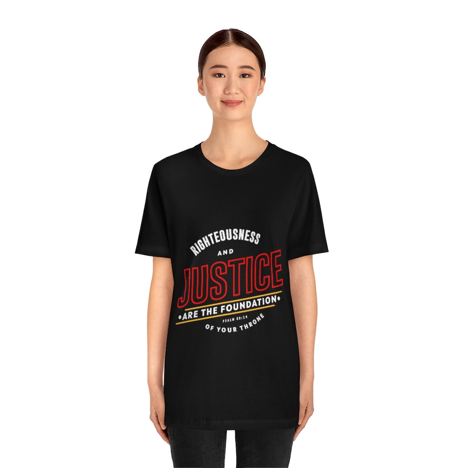 18CTS   Unisex Christian t shirt Justice