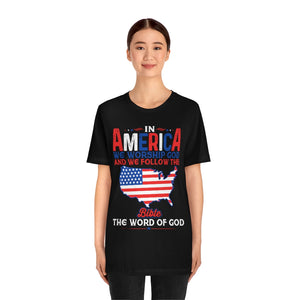 2USAR  In America We Worship God t shirt